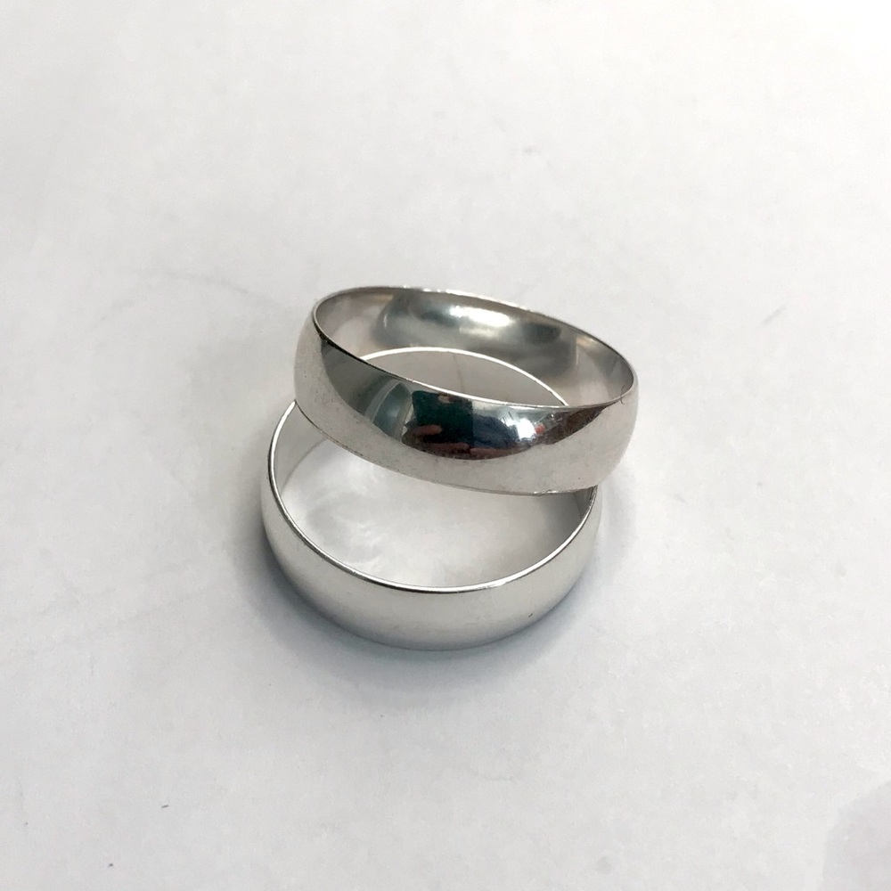 925 Sterling Silver Classic Men's Silver Band Ring Size 9 - Picture 15 of 15